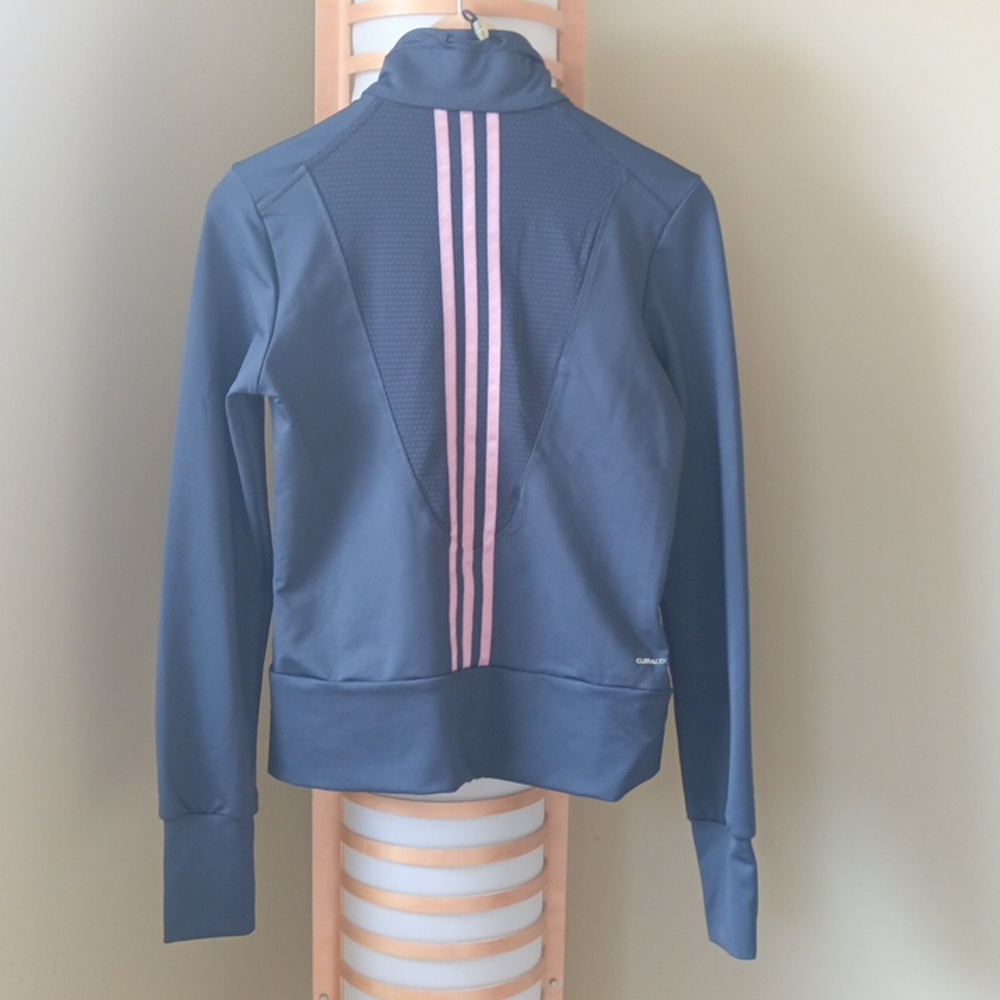 Ptp17" Adidas Grey Full-Zip Athletic Bomber Jacket